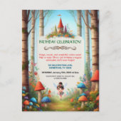 Invitation d'anniversaire Forêt de Conte de Fée (Devant)