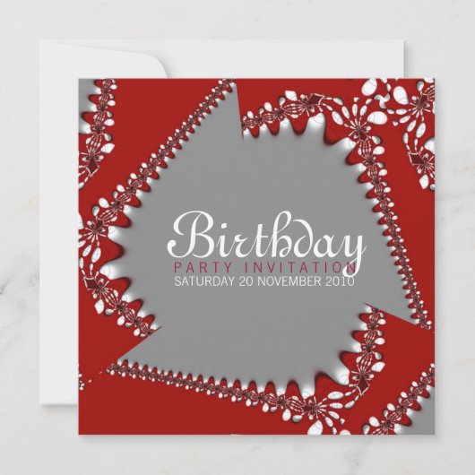 Invitation d'anniversaire Fractal Twista (Devant)