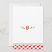 Invitation d'anniversaire fraise douce aux baies (Dos)