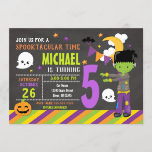 Invitation d'anniversaire Frankenstein Halloween
