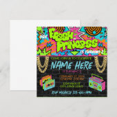 Invitation d'anniversaire Fresh Princess des année (Devant / Derrière)