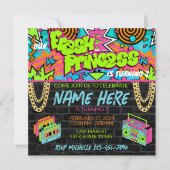 Invitation d'anniversaire Fresh Princess des année (Devant)