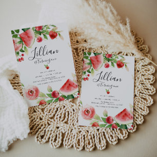 Invitation d'anniversaire Fruit de verdure estival