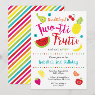 Invitation d'anniversaire Frutti à deux tti Anni
