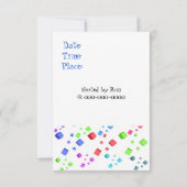 Invitation d'anniversaire Fun Cubes (Dos)