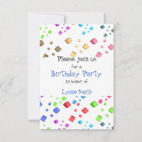 Invitation d'anniversaire Fun Cubes