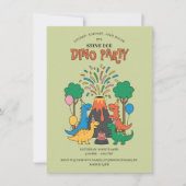 Invitation d'anniversaire Fun Dino Party Dinosaure (Devant)