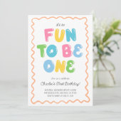 Invitation d'anniversaire Fun to be ONE (Debout devant)