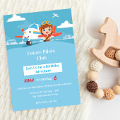 Invitation d'anniversaire Future Pilot Airplane Ad