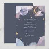 Invitation d'anniversaire Galaxie spatiale (Devant / Derrière)