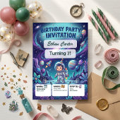 Invitation d'anniversaire Galaxy Kids