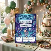 Invitation d'anniversaire Galaxy Kids