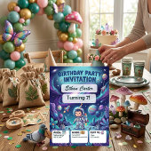 Invitation d'anniversaire Galaxy Kids