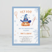 Invitation d'anniversaire garçon 5 ans Halloween (Debout devant)