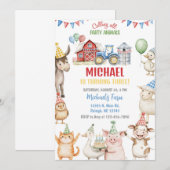 Invitation d'anniversaire garçon de tout âge avec (Devant / Derrière)