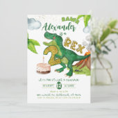 Invitation d'anniversaire Garçon Dinosaure 2-rex (Debout devant)