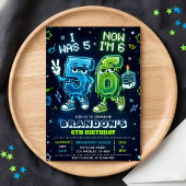 Invitation d'anniversaire garçon Neon Glow 6 ans