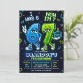 Invitation d'anniversaire garçon Neon Glow 7ème (Debout devant)