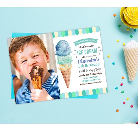 Invitation d'anniversaire garçon pour tout âge - I