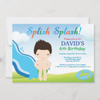 Invitation d'anniversaire garçon pour une fête à l