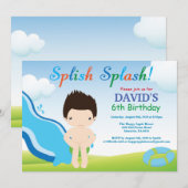 Invitation d'anniversaire garçon pour une fête à l (Devant / Derrière)
