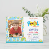 Invitation d'anniversaire garçon Splash Splash Fêt (Debout devant)