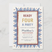Invitation d'anniversaire garçon thème « Prêt pour (Devant)