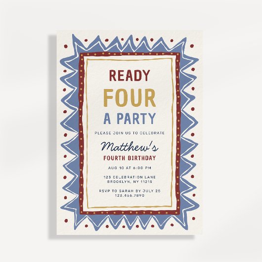 Invitation d'anniversaire garçon thème « Prêt pour