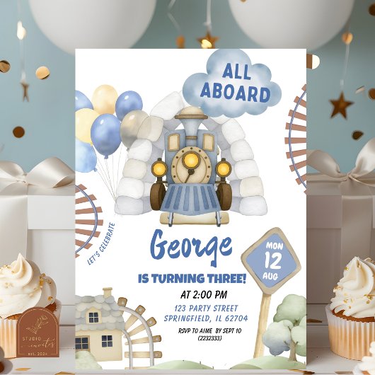 Invitation d'anniversaire garçon tout le monde à b