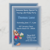 Invitation d'anniversaire garçons (Devant / Derrière)