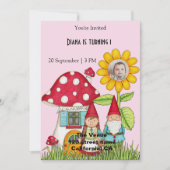 Invitation d'anniversaire Garden Gnome (Devant)