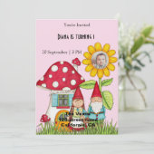 Invitation d'anniversaire Garden Gnome (Debout devant)