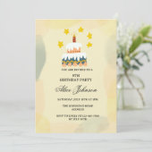 Invitation d'anniversaire gâteau d'anniversaire su (Debout devant)