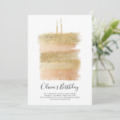 Invitation d'anniversaire gâteau, Deuxième anniver (Debout devant)