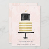 INVITATION D'ANNIVERSAIRE - GÂTEAU ET BOUGIE (Devant / Derrière)