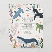 Invitation d'anniversaire genre neutre One-der sou (Devant / Derrière)