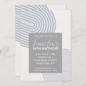 Invitation d'anniversaire géométrique moderne (Devant / Derrière)