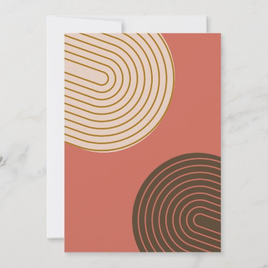 Invitation d'anniversaire géométrique moderne (Dos)