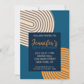 Invitation d'anniversaire géométrique moderne (Devant)