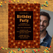 Invitation d'anniversaire géométrique Photo sur le