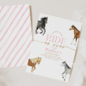 Invitation d'anniversaire Girl Pink