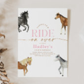 Invitation d'anniversaire Girl Pink