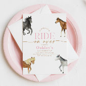 Invitation d'anniversaire Girl Pink