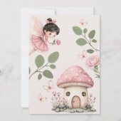 Invitation d'anniversaire girly fée (Dos)