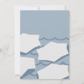 Invitation d'anniversaire glace pingouin moderne d (Dos)