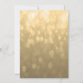 Invitation d'anniversaire | Gold Bokeh (Dos)