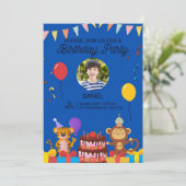 Invitation d'anniversaire - Gold & White Design (Debout devant)