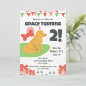 Invitation d'anniversaire Golden Retriever (Debout devant)