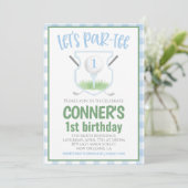 Invitation d'anniversaire Golf Let's Par-tee (Debout devant)