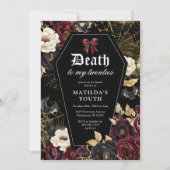 Invitation d'anniversaire gothique 30 ans "Mort à (Devant)